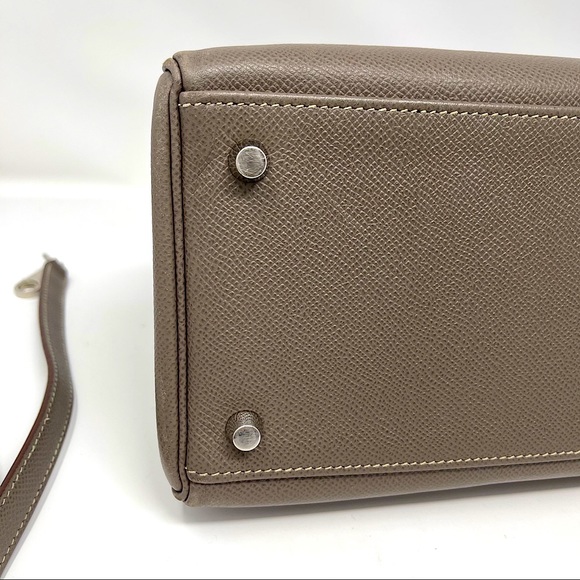 ✈️sold✈️Hermes Kelly35 Etoupe leather bag - Picture 8 of 16